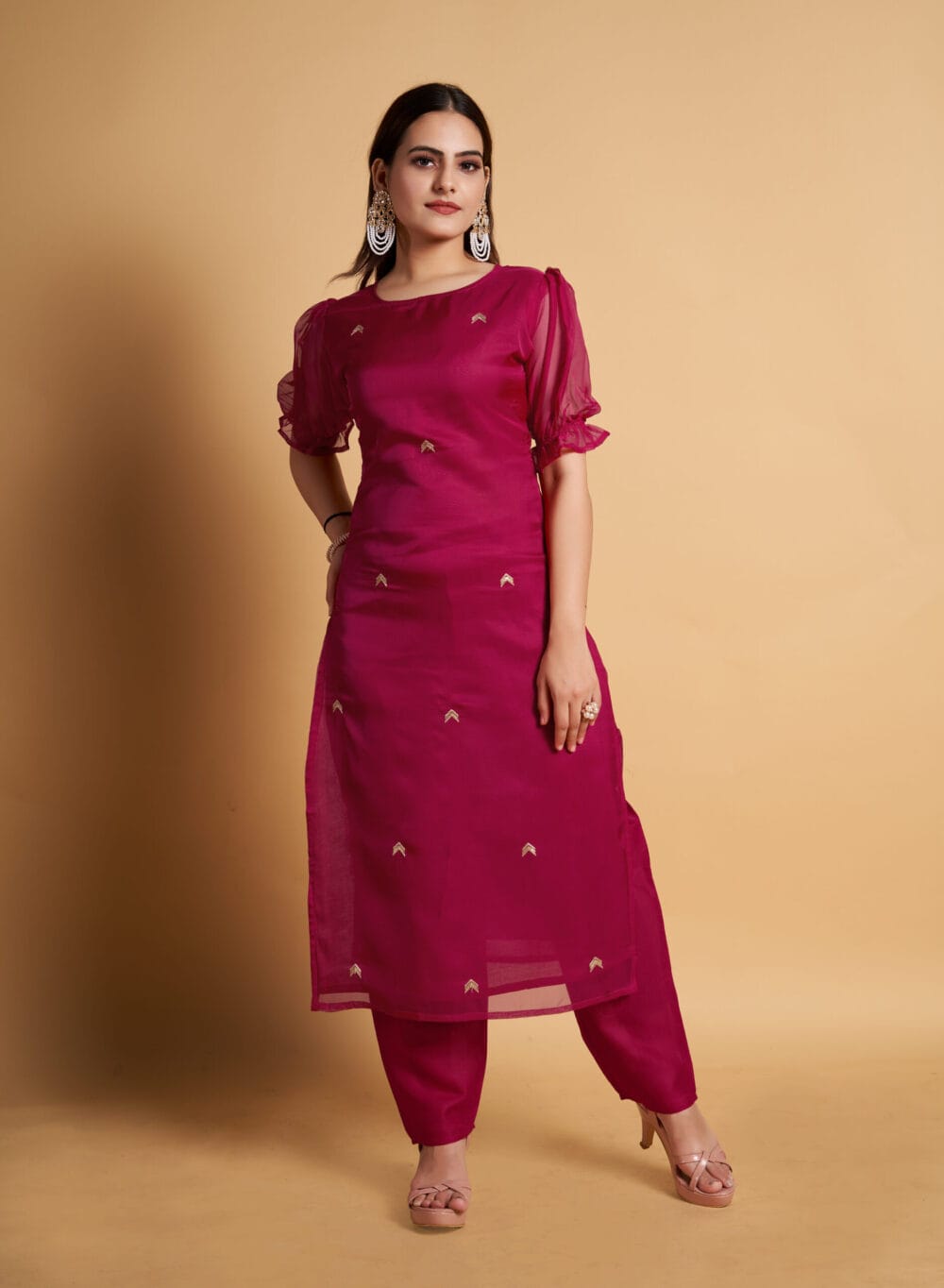 Organza Kurti and Pant 2 piece Set (1112)